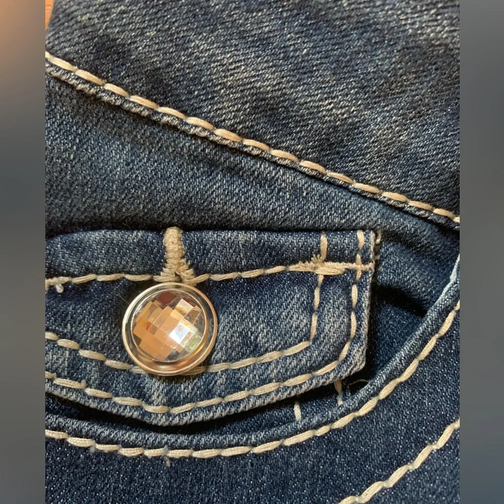 Like New! Xhilaration Girls Blue Jean Shorts Size 10/12 - Picture 6 of 7